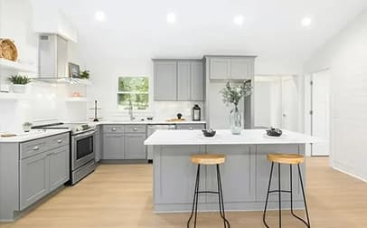 Gray Shaker Kitchen Combo